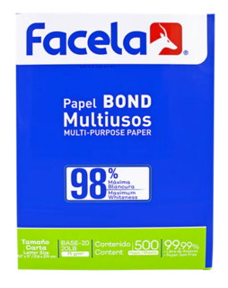 RESMA PAPEL BOND FACELA T/OFICIO 8.5x13" 75GRS