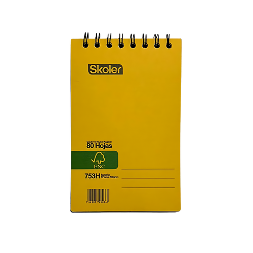 LIBRETA KRAFT SKIPPER ESPIRAL PEQUENA 753 80H UD