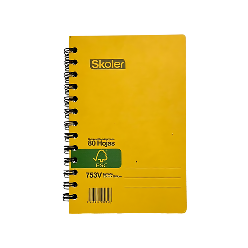 CUADERNO KRAFT SKIPPER ESPIRAL GRANDE 80H 757 UD