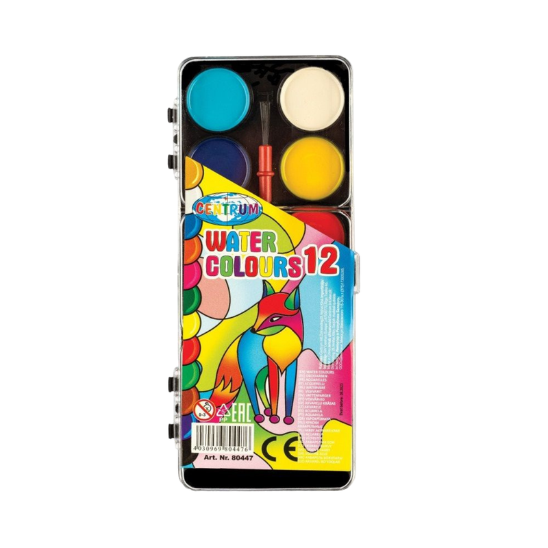 ACUARELA 12 COLORES PASTEL ZOO CENTRUM