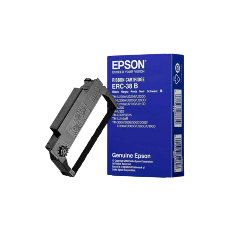 EPSON CINTA NEGRA PARA ERC-30/34/38/M 115/119/133/TM-200/300/U200/U210/U220/U370 ERC38B