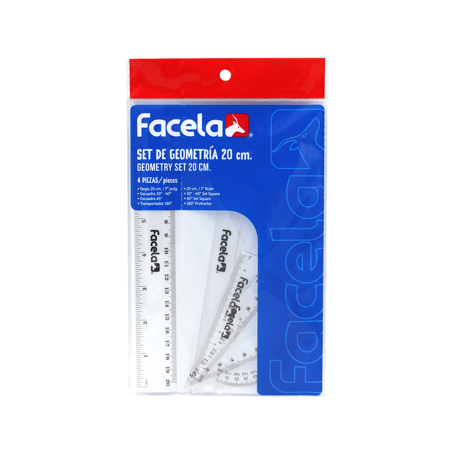 ESTUCHE DE GEOMETRIA 20CM  VINYL FACELA