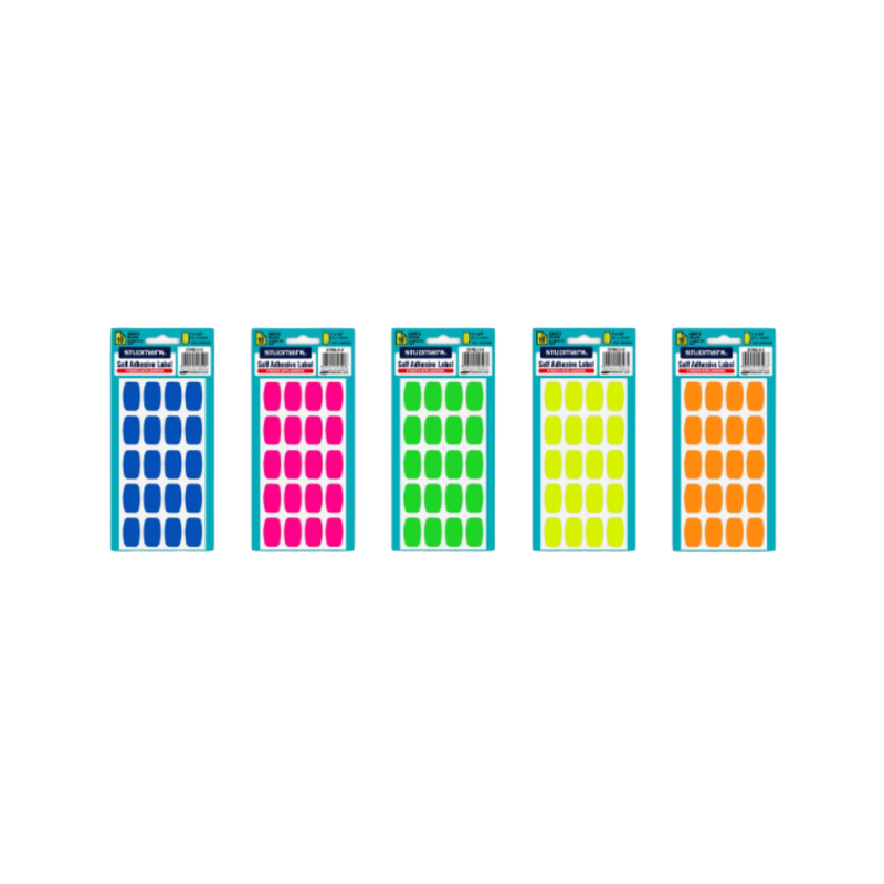 ETIQUETA 8.5X1.5 CM (80 PZS) NEON