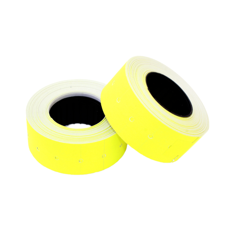 ETIQUETAS PRECIOS AMARILLO NEON TUBO 5UDS