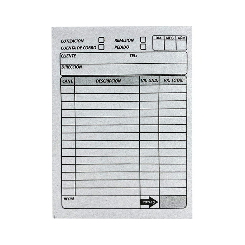 FACTURERO DUPLICADO QUIMICO GRANDE