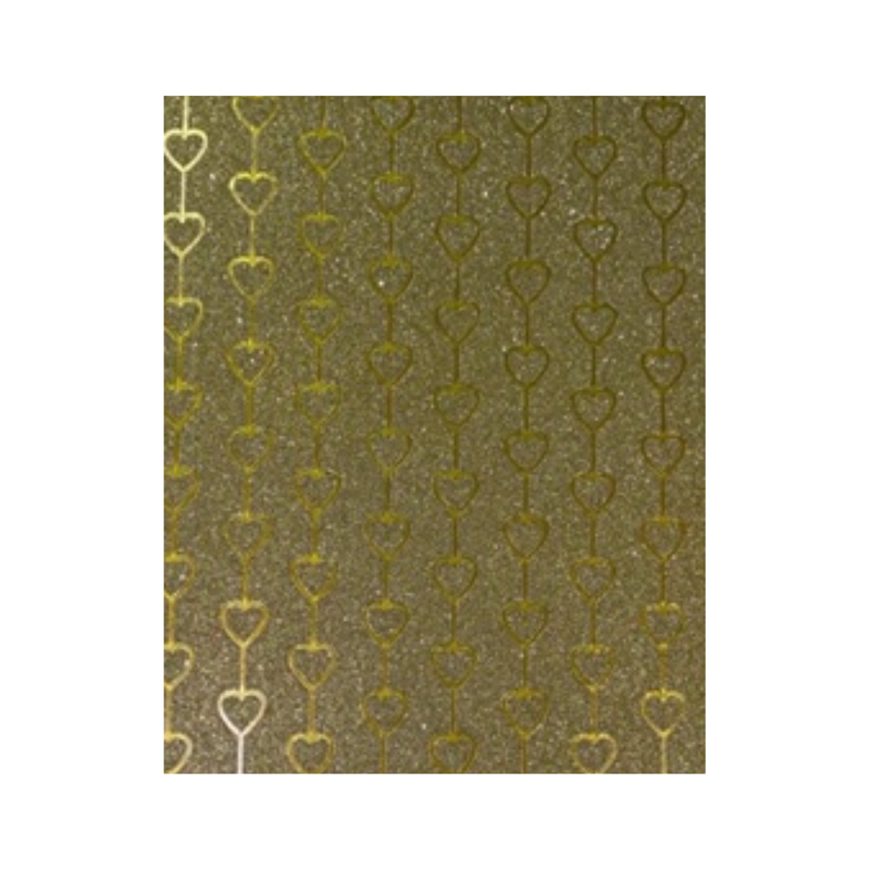 FOAM BRILLANTE FILM T/CARTA CORAZONES DORADOS 10H