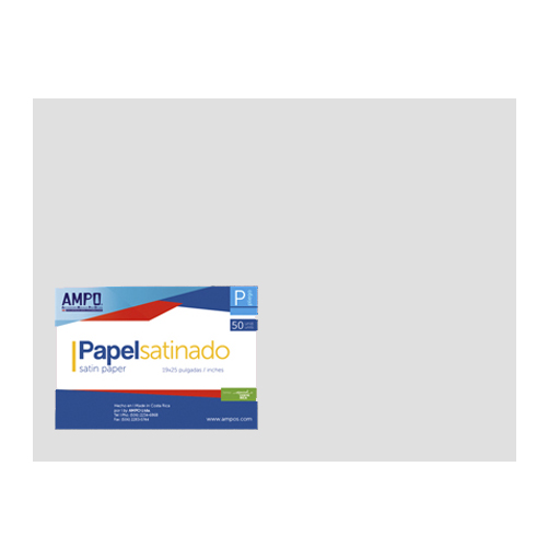 PAPEL SATINADO GRIS 19" X 25" (PAQ 50)