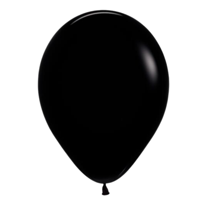 GLOBO No. 12  NEGRO PAYASO (50 UDS)