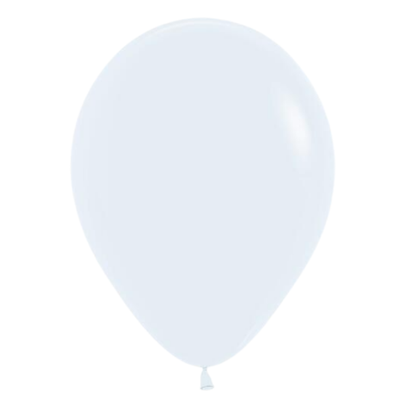 GLOBO No. 12 BLANCO PAYASO 50UDS