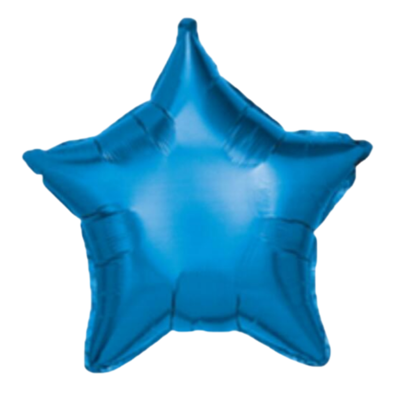 GLOBO No. 20 METAL. ESTRELLA CHROME AZUL QUAL. UNIDAD