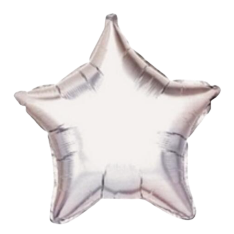 GLOBO No. 24 METAL. MYLAR ESTRELLA PLATA. UNIDAD