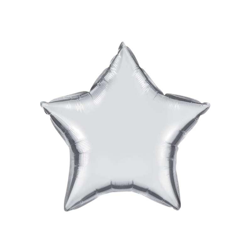 GLOBO No. 24 METAL. MYLAR ESTRELLA PLATA. UNIDAD