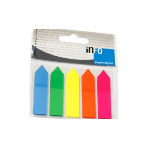 [OFF-681] INDICE PLASTICO "BANDERITAS" 5 COL. 125H. INFO