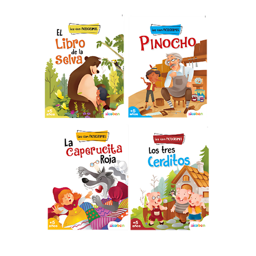 [OFF-MM-S-L-3248] LEE CON PICTOGRAMAS CUATRO CUENTOS CLASICOS SICOBEN