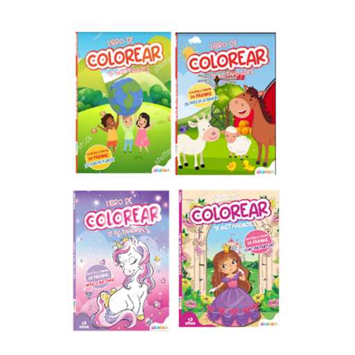 [OFF-SCA-5147] LIBRO DE ACTIVIDADES Y COLOREAR  LIBRO DE 24 PAG BLANCO Y NEGRO SICOBEN