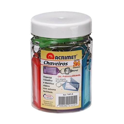 [OFF-1410] LLAVEROS PLASTICOS ACRIMET 24 UNIDADES