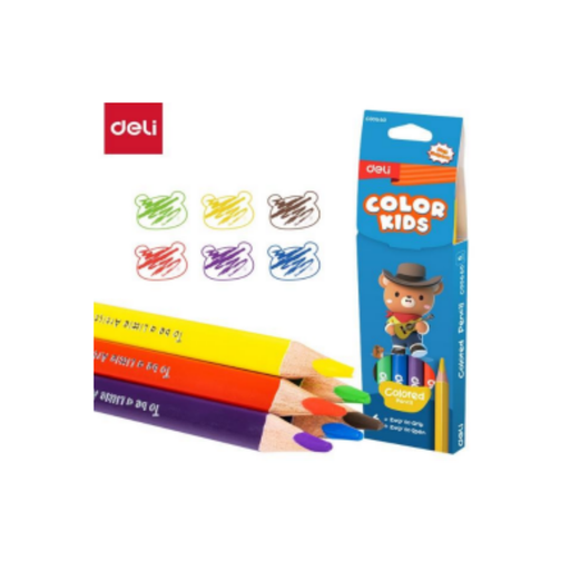 [OFF-600] LÁPICES DE COLOR JUMBO 12 COLORES DELI