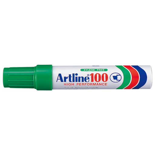 [OFF-100V] MARCADOR PERM. RECARG. BISELADO ARTLINE 100 VERDE