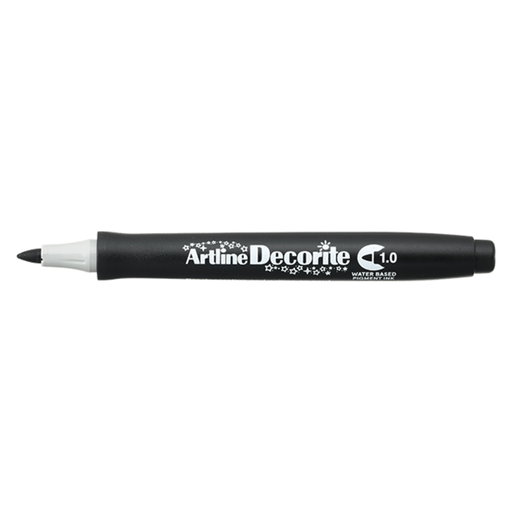 [OFF-3N] MARCADOR PTA. PINCEL DECORITE NEGRO ARTLINE (CJ 12)