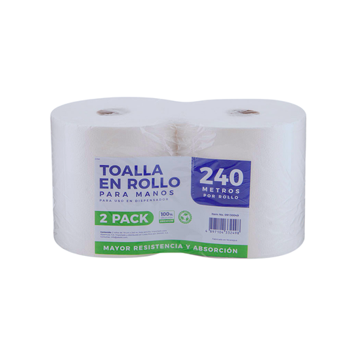 [OFF-1095] MJR TOALLA DE MANOS ROLL 240MTS (PAQ 2)
