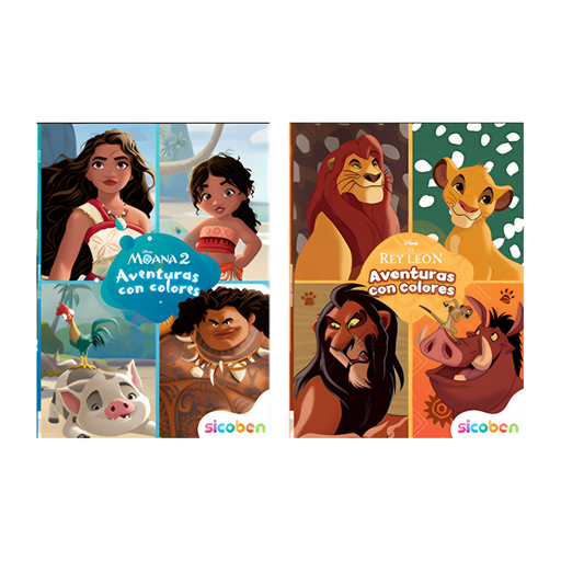 [OFF-BP-D-C-6409] AVENTURAS CON COLORES DISNEY  2 TITULOS 16 PAG SICOBEN