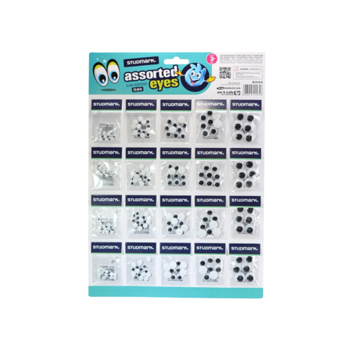 [OFF-ST-EY-01A] OJOS MOVILES NEGROS PEQ  20 UNIDS STUDMARK