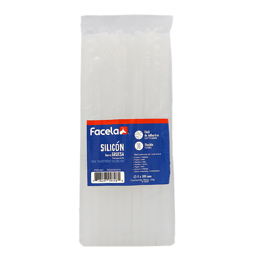 [OFF-7485] BARRA DE SILICON GRUESA 11X300 MM 1KG FACELA