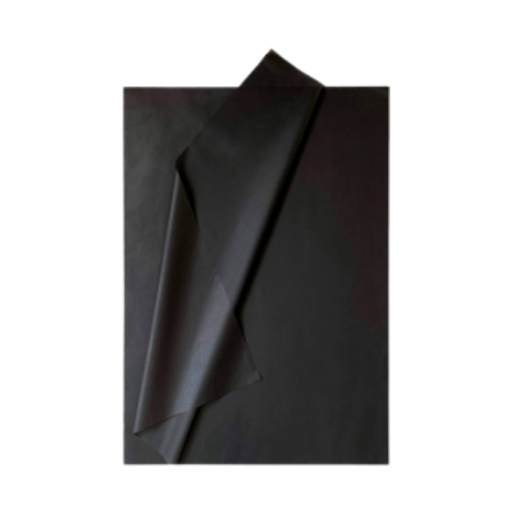 [81N] PAPEL SEDA NEGRO 50 X 70cm. 17grs 50 H