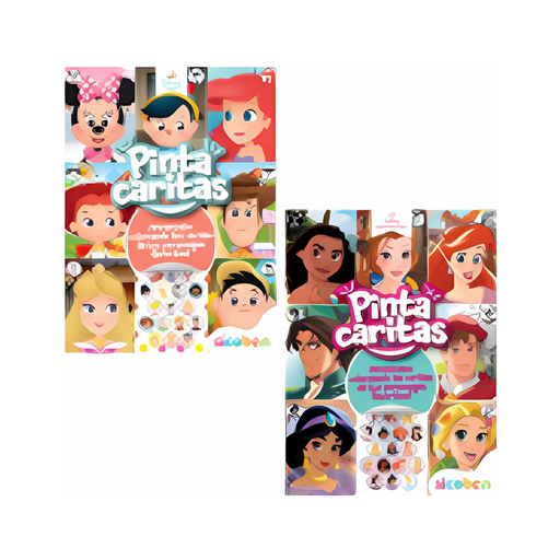 [OFF-BP-D-CS-9329] PINTA CARITAS / DISNEY DOS TITULO 32 PAG +2 PAG STICKERS SICOBEN