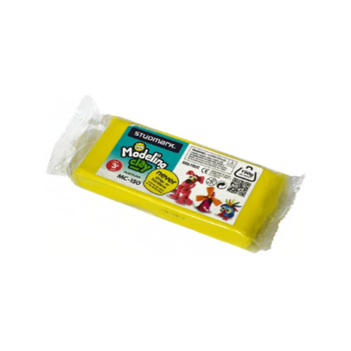 [OFF-ST-MC-150-G] PLASTILINA BARRA 150G AMARILLA STUDMARK