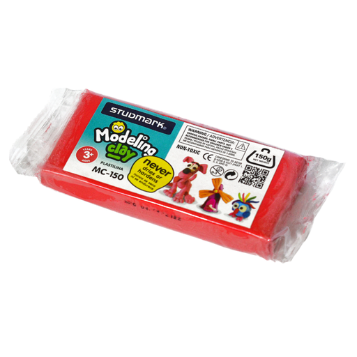 [OFF-ST-MC-150-B] PLASTILINA BARRA 150G ROJA STUDMARK