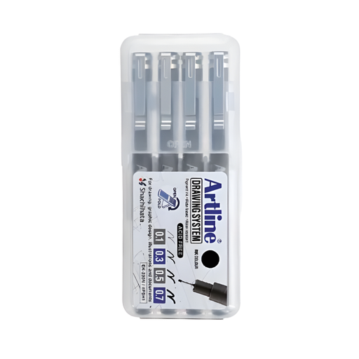[OFF-1357] RAPIDOGRAFOS DESECH. ARTLINE PTAS. #1,3,5.7 NEGRO