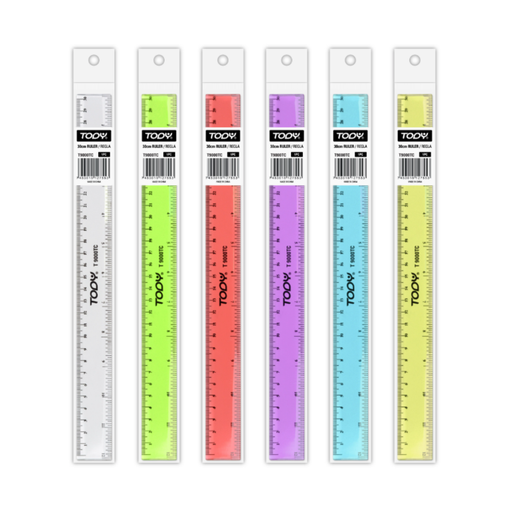 [OFF-ST-06156] REGLA PLASTICA 20CM-8 COLORES STUDMARK