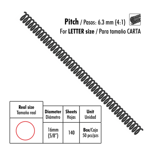 [OFF-SP46-5/8-A] RESORTE 16 MM (5/8 PULG ) 50 UNIDADES