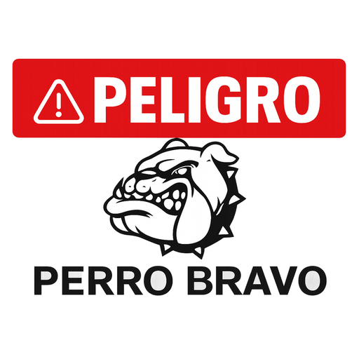 [OFF-927] ROTULO PELIGRO PERRO BRAVO 20 X 30 CM