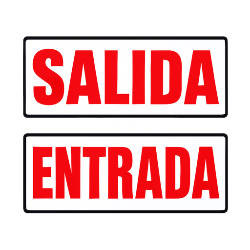 [OFF-906] ROTULO SALIDA / ENTRADA 20X30 CM