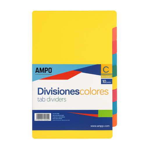 [OFF-63125] SEPARADOR 10 DIVISIONES COLORES AMPO (PAQ 10)