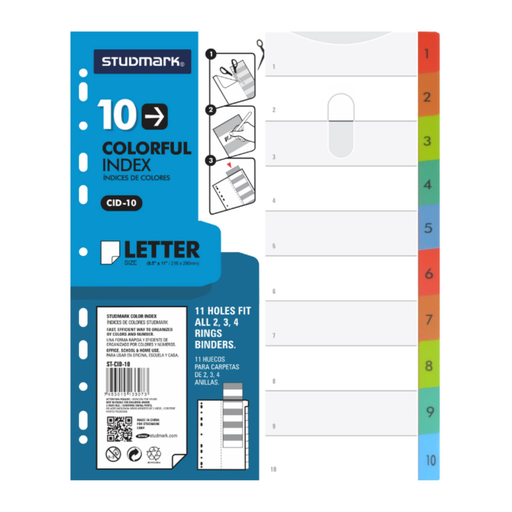 [OFF-ST-CID-10] SEPARADOR PLASTICO STUDMARK 10 DIVISIONES