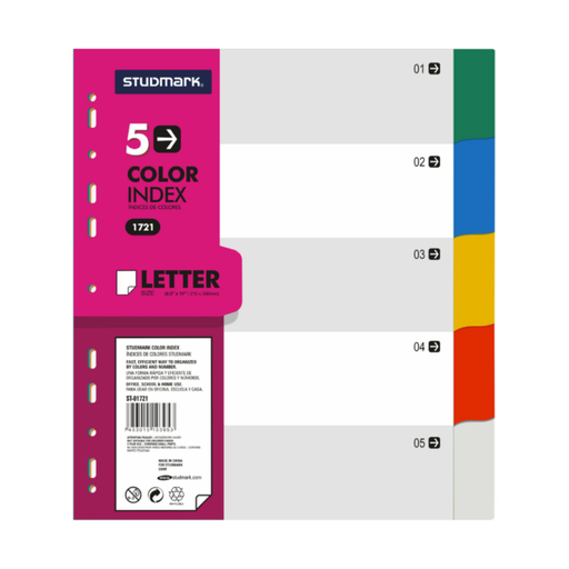 [OFF-ST-01741] SEPARADOR PLASTICO STUDMARK 5 DIVISIONES