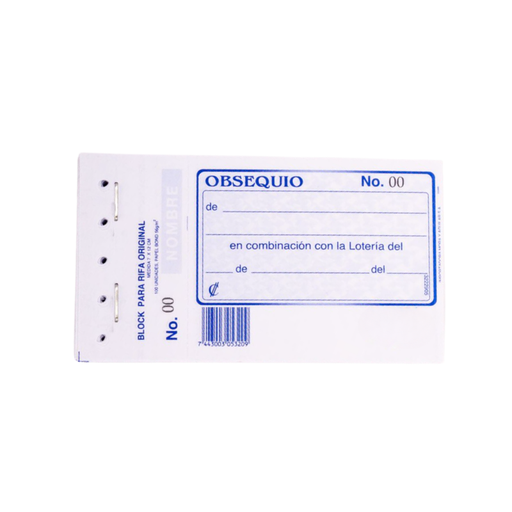 [OFF-1182] TALONARIO RIFA GRANDE X 12 UD