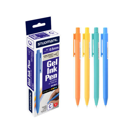 [OFF-290-C] BOLIGRAFO 0.5MM GEL RETRACTIL AZUL 12UDS STUDMARK