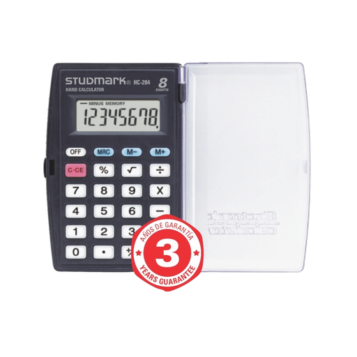 [OFF-ST-HC-204] CALCULADORA DE MANO 8 DIG C/TAPA STUDMARK