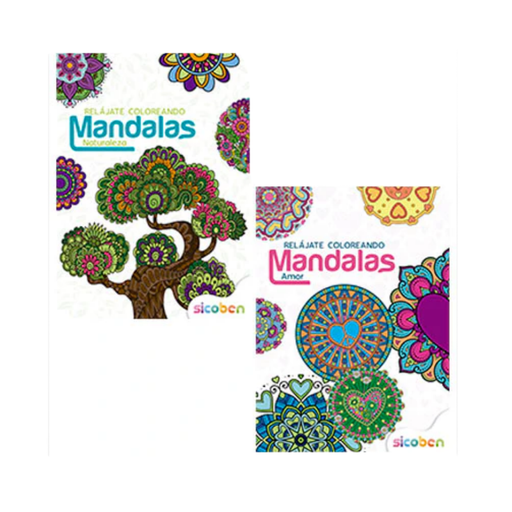 [OFF-BP-S-C-9349] MANDALAS AMOR/NATURALEZA 24PAG BLANCO Y NEGRO SICOBEN
