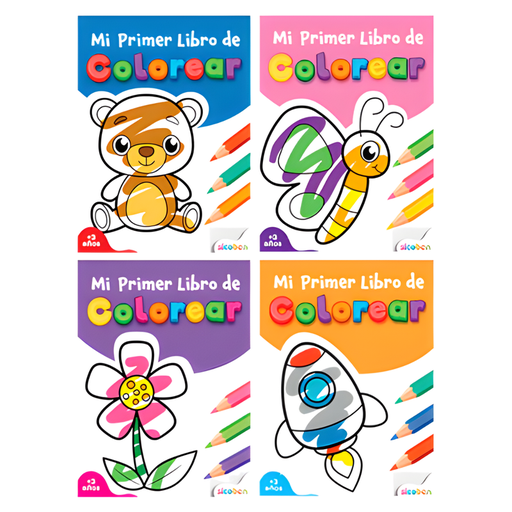 [OFF-BP-S-CS-9217] MI PRIMER LIBRO DE COLOREAR 24PAG 1PAG STICKERS SICOBEN