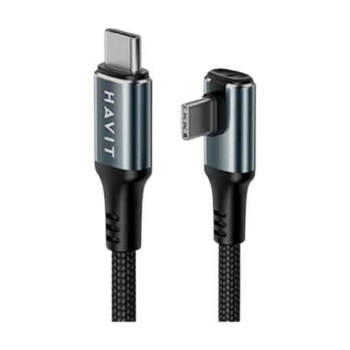 [OFF-27104] CABLE HAVIT TIPO C A TIPO C 2 METROS COLOR NEGRO