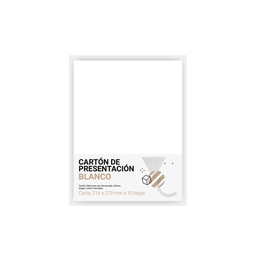 [SP-361501C1] CARTON PRESENTACION BLANCO CARTA 8.5 X 11"( PAQ 10)