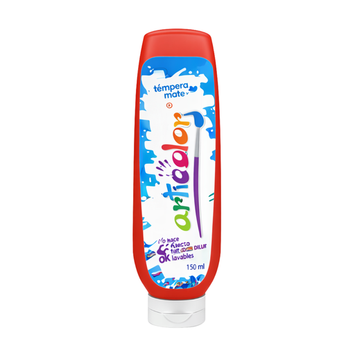 [OFF-TAR150] TEMPERA ARTICOLOR MATE BOTELLA ROJA 150ML UNIDAD 
