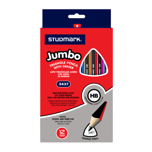 [OFF-ST03437] LÁPIZ  TRIANGULAR JUMBO 12 STUDMARK