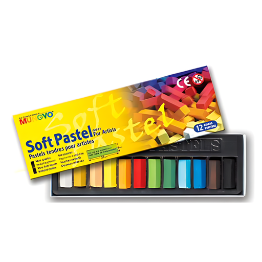 [OFF-MPS12] TIZA SECA PASTEL MUNGYO 12 COLORES