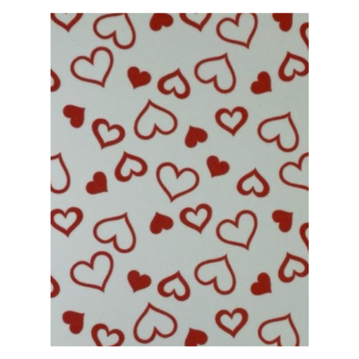 [OFF-27032] FOAM ESTAMPADO T/CARTA BLANCO CORAZONES ROJOS 10H